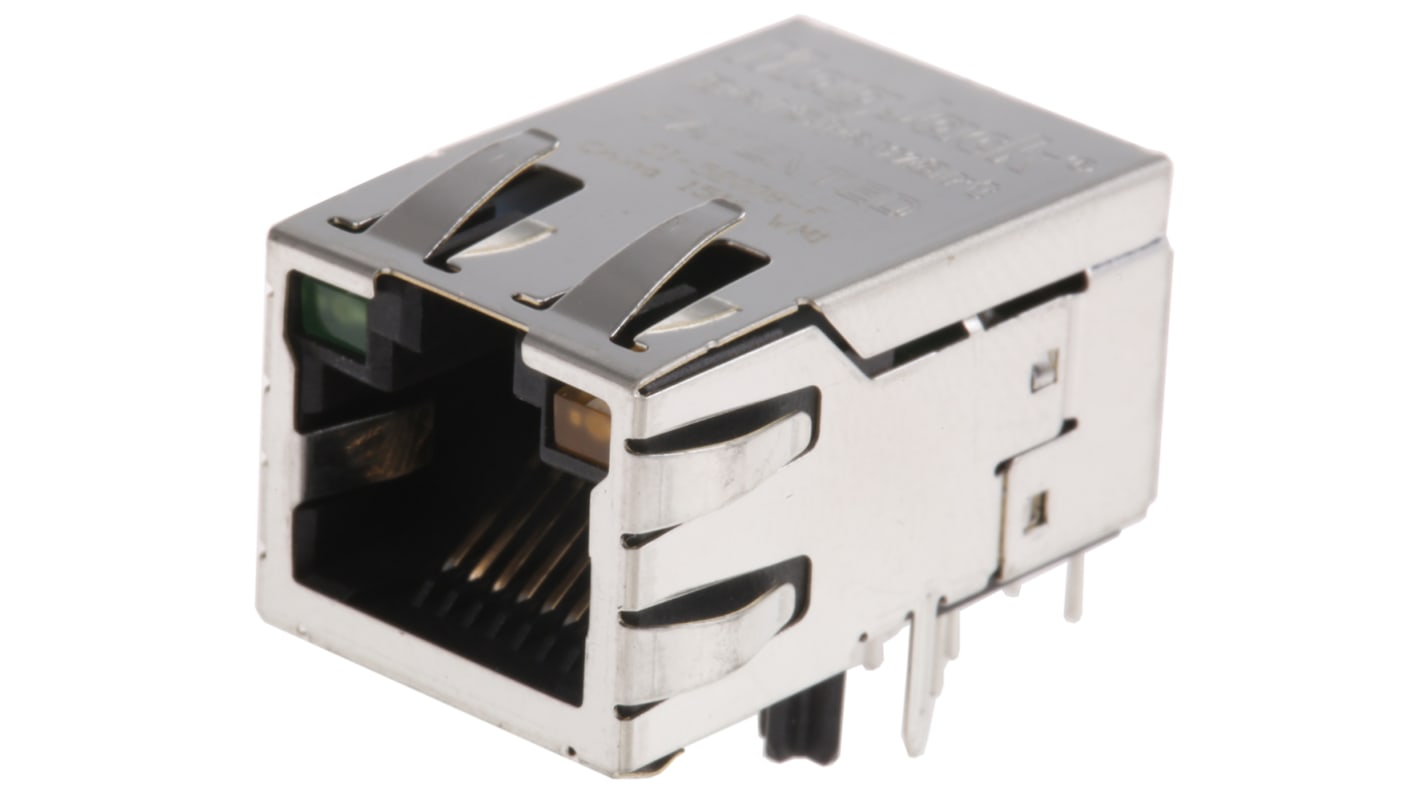 Conector RJ45 Hembra Bel-Stewart serie MagJack, apantallamiento STP