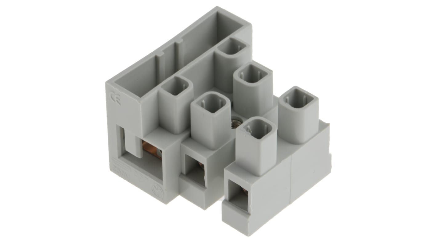CFTBN/3 CAMDENBOSS Fused Terminal Block, 3Way, 20A, 4 mm² Wire, Screw Down Termination RS