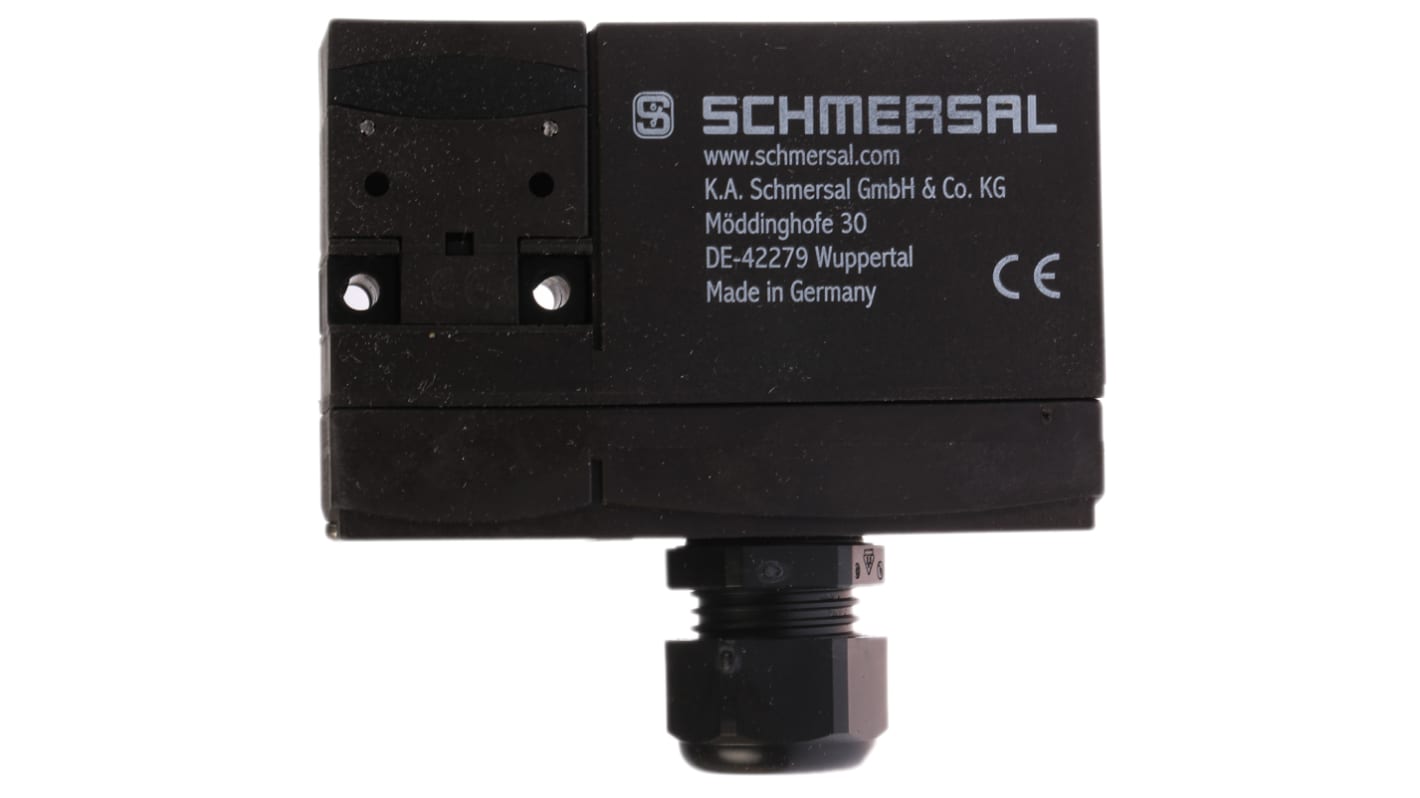 Interruptor de bloqueo por solenoide Schmersal AZM 170, 24V ac/dc, 1 NC / 1 NA, cont. aux. 1NA, Alimentar para