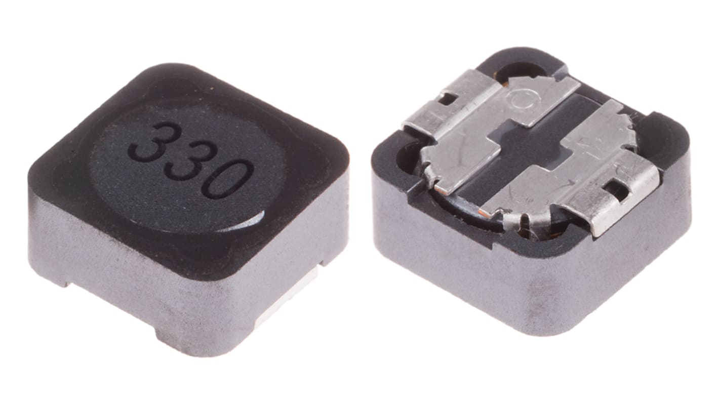 Inductance bobinée CMS 33 μH, 2.1A max , 25, dimensions 12.5 x 12.5 x 6mm, Blindé