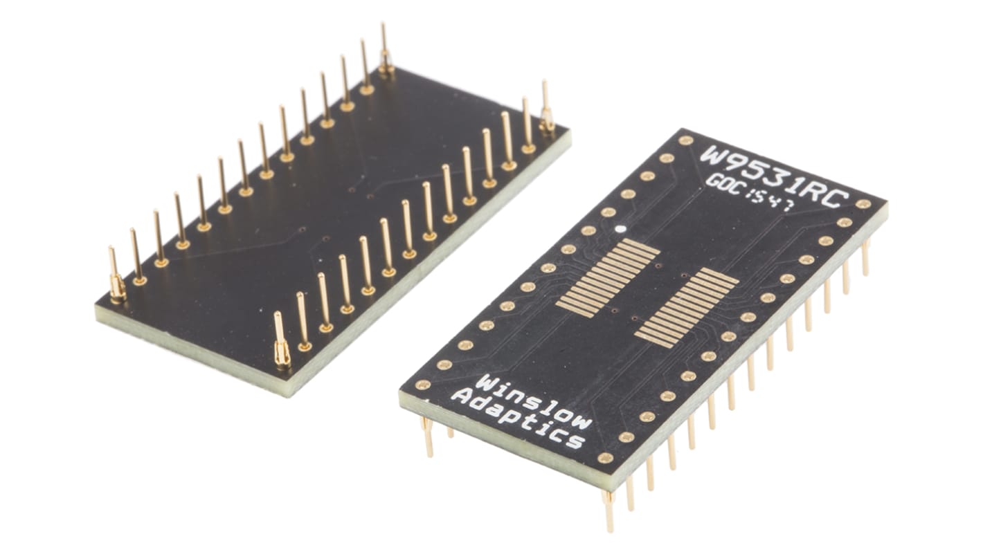 Winslow Straight Through Hole Mount 0.65 mm, 2.54 mm Pitch IC Socket Adapter, 28 Pin Female SOP to 28 Pin Male DIP