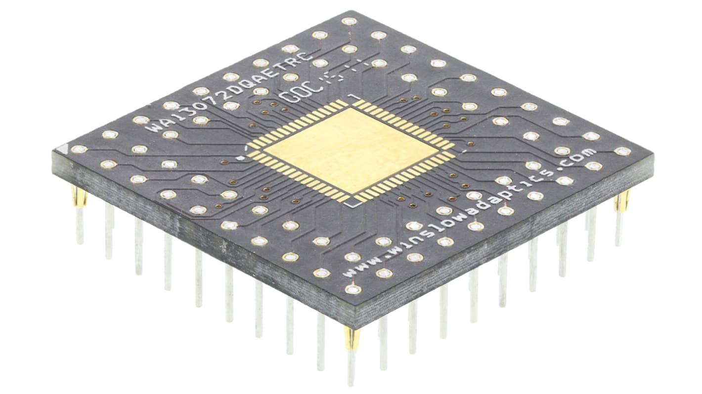 Winslow IC fatningsadapter Lige Hulmontering, 64-polet hun QFN til 64-benet han PGA, 0.5 mm, 2.54 mm Afstand