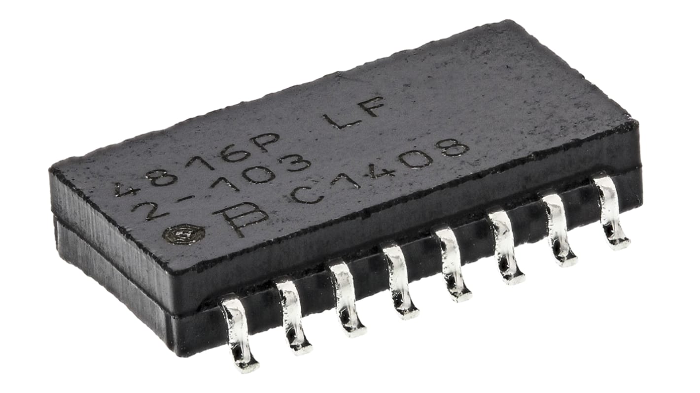 Bourns, 4800P 10kΩ ±2% Bussed Resistor Array, 15 Resistors, 1.28W total, SOM, Standard SMT