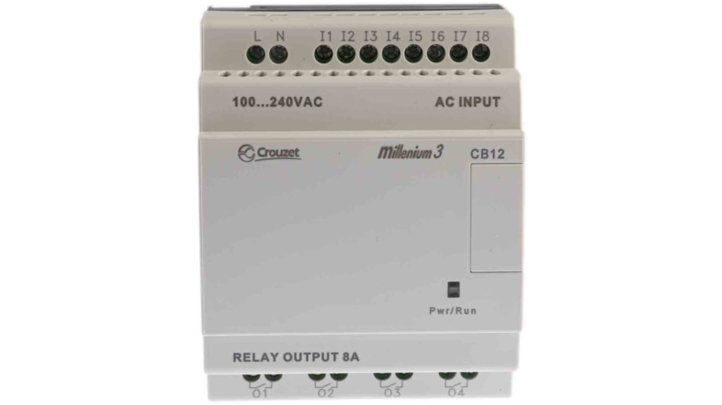 Crouzet Millenium 3 Series Logic Module, 230 V ac Supply, Relay Output, 8-Input, Digital Input