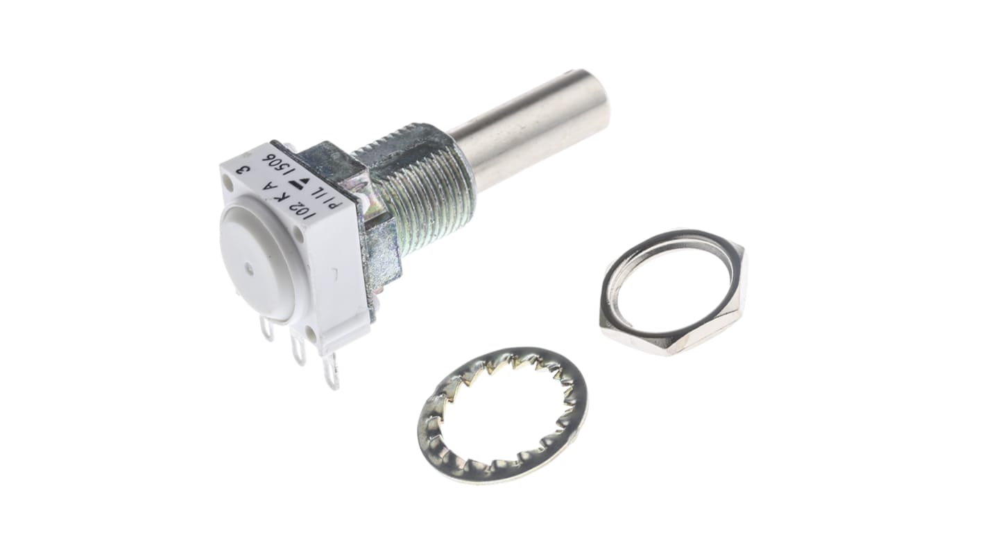 Vishay P11L, Tafelmontage  Dreh Potentiometer 1kΩ ±10% / 0.1W , Schaft-Ø 6 mm