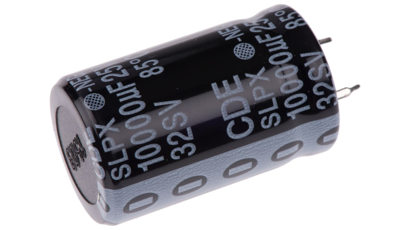 Cornell-Dubilier 10000μF Aluminium Electrolytic Capacitor 25V dc, Snap-In - SLPX103M025A5P3