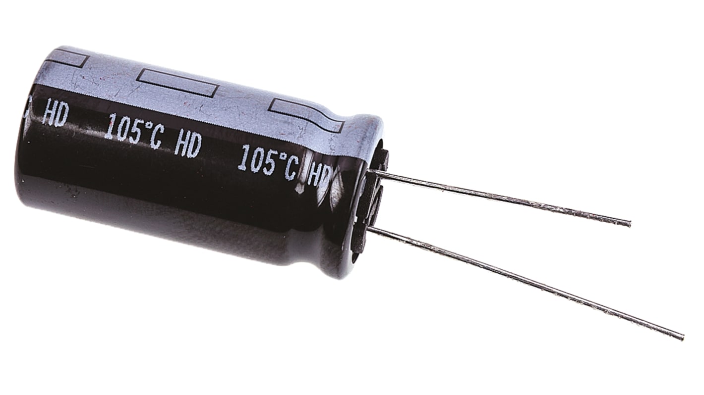 Panasonic HD RADIAL, THT Aluminium-Elektrolyt Kondensator 2200μF ±20% / 35V dc, Ø 12.5mm x 25mm, bis 105°C