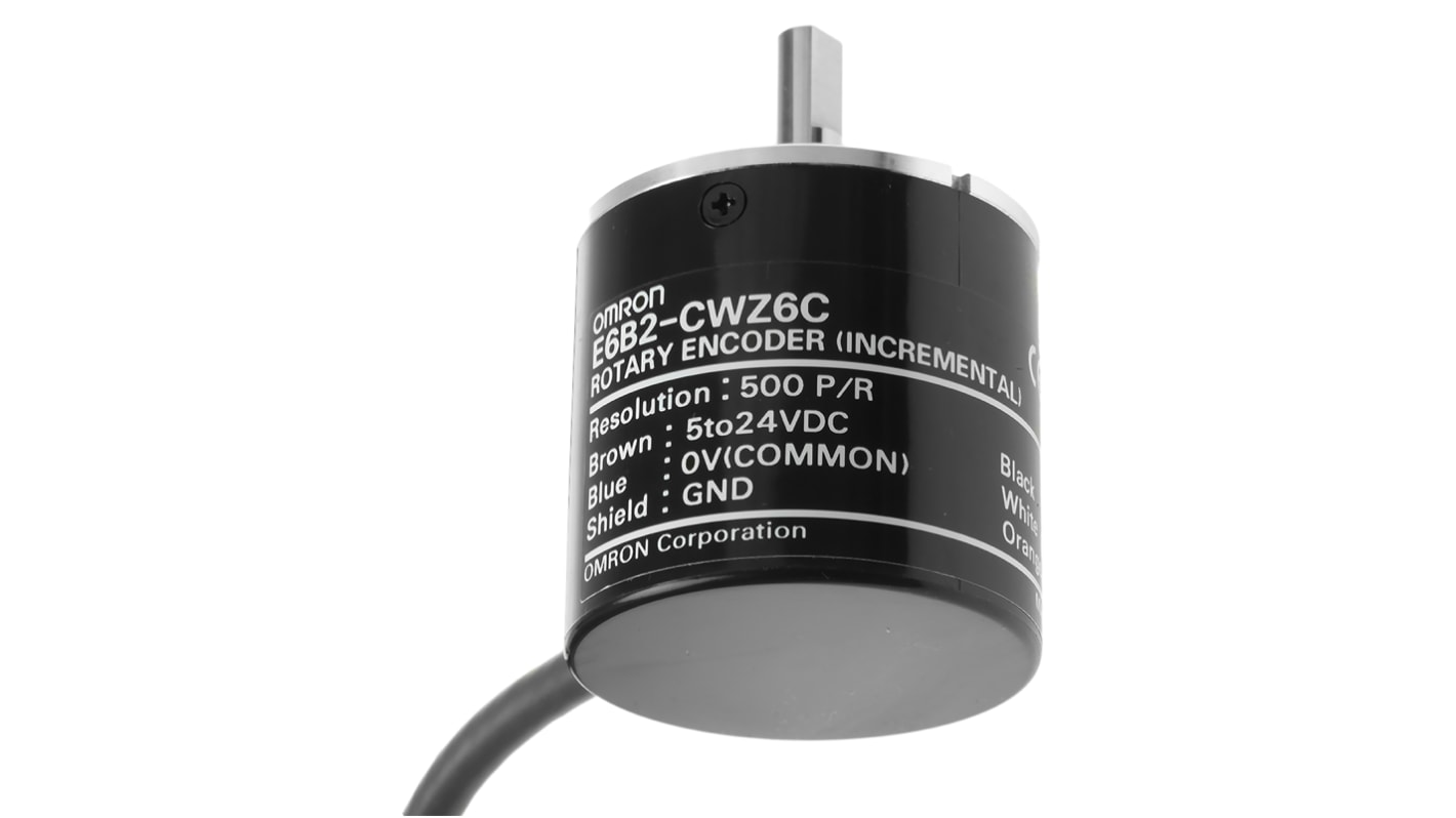 Enkoder przyrostowy przyrostowy NPN typu otwarty kolektor 500 średnica wału 6mm Omron 5 → 24 V dc 6000rpm