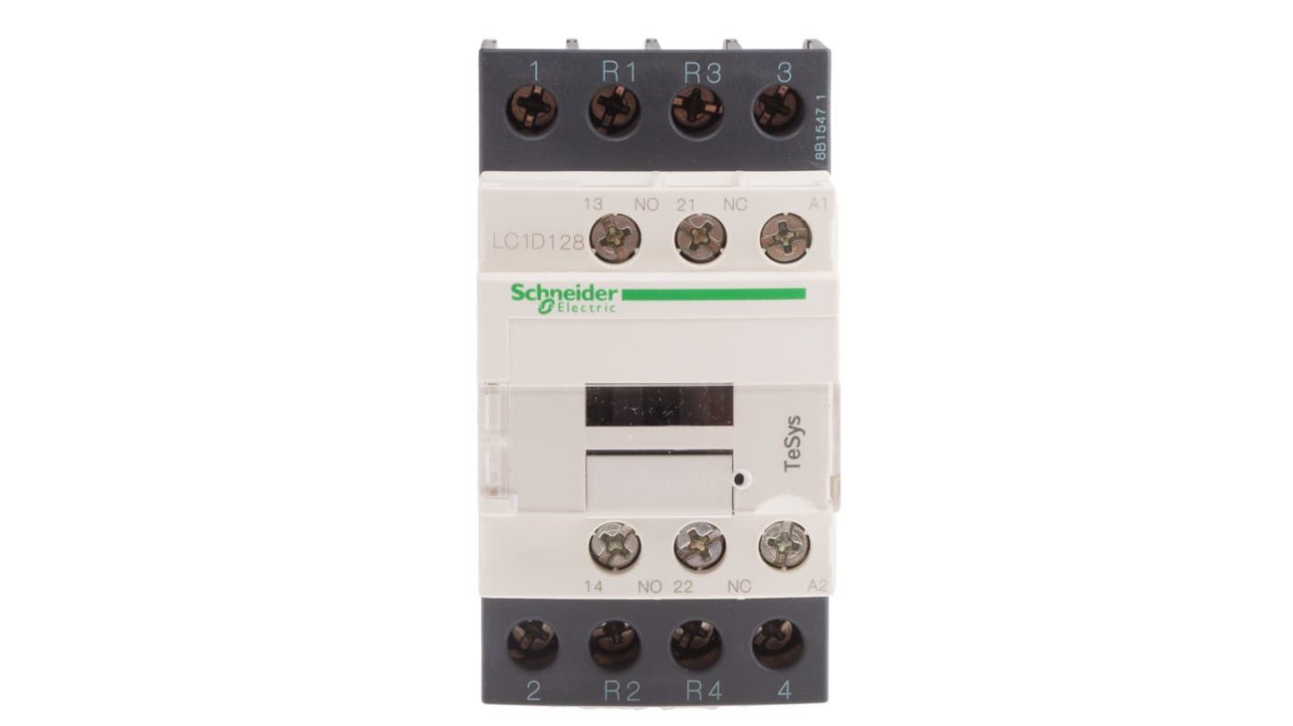 Schneider Electric LC1D Series Contactor, 115 V ac Coil, 4-Pole, 25 A, 2NO + 2NC, 690 V ac/dc