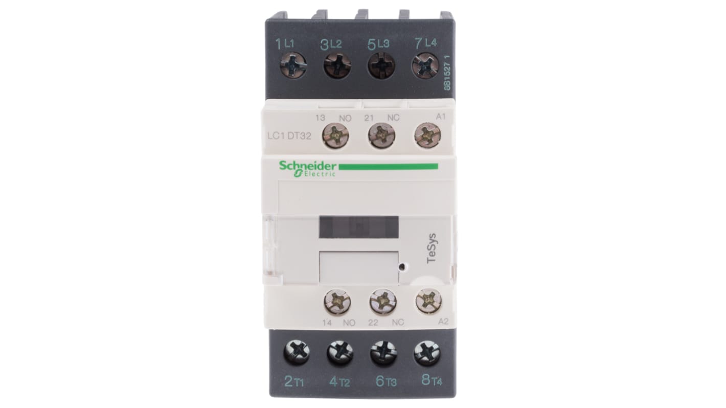 Schneider Electric LC1D Series Contactor, 230 V ac Coil, 4-Pole, 32 A, 4NO, 690 V ac/dc