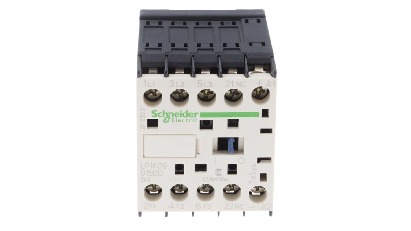 Schneider Electric LP1K Series Contactor, 24 V dc Coil, 3-Pole, 9 A, 3NO, 690 V ac