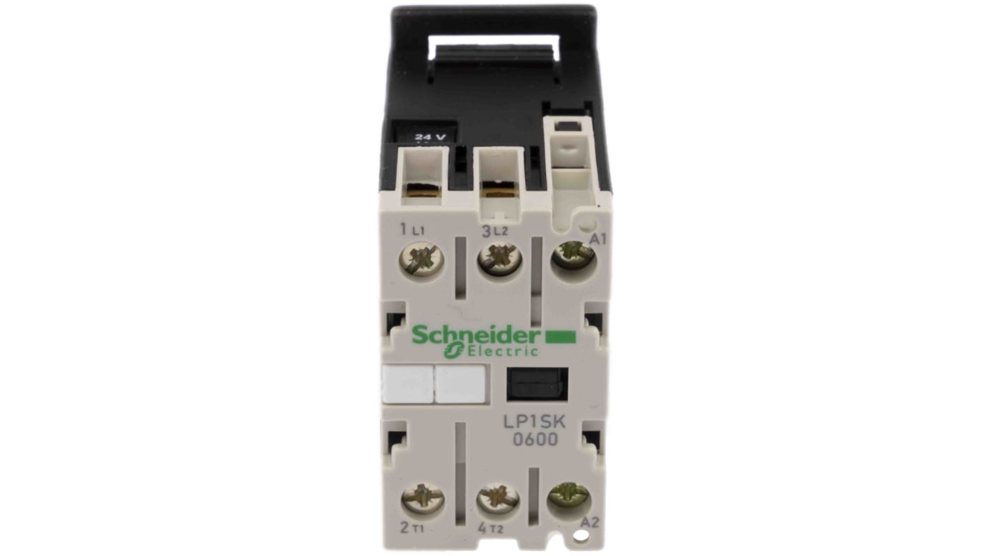 Schneider Electric LP1S Series Contactor, 24 V dc Coil, 2-Pole, 12 A, 2NO, 690 V ac