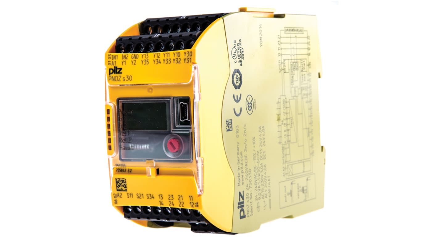 750330 | Pilz Single-Channel Speed/Standstill Monitoring Safety Relay ...