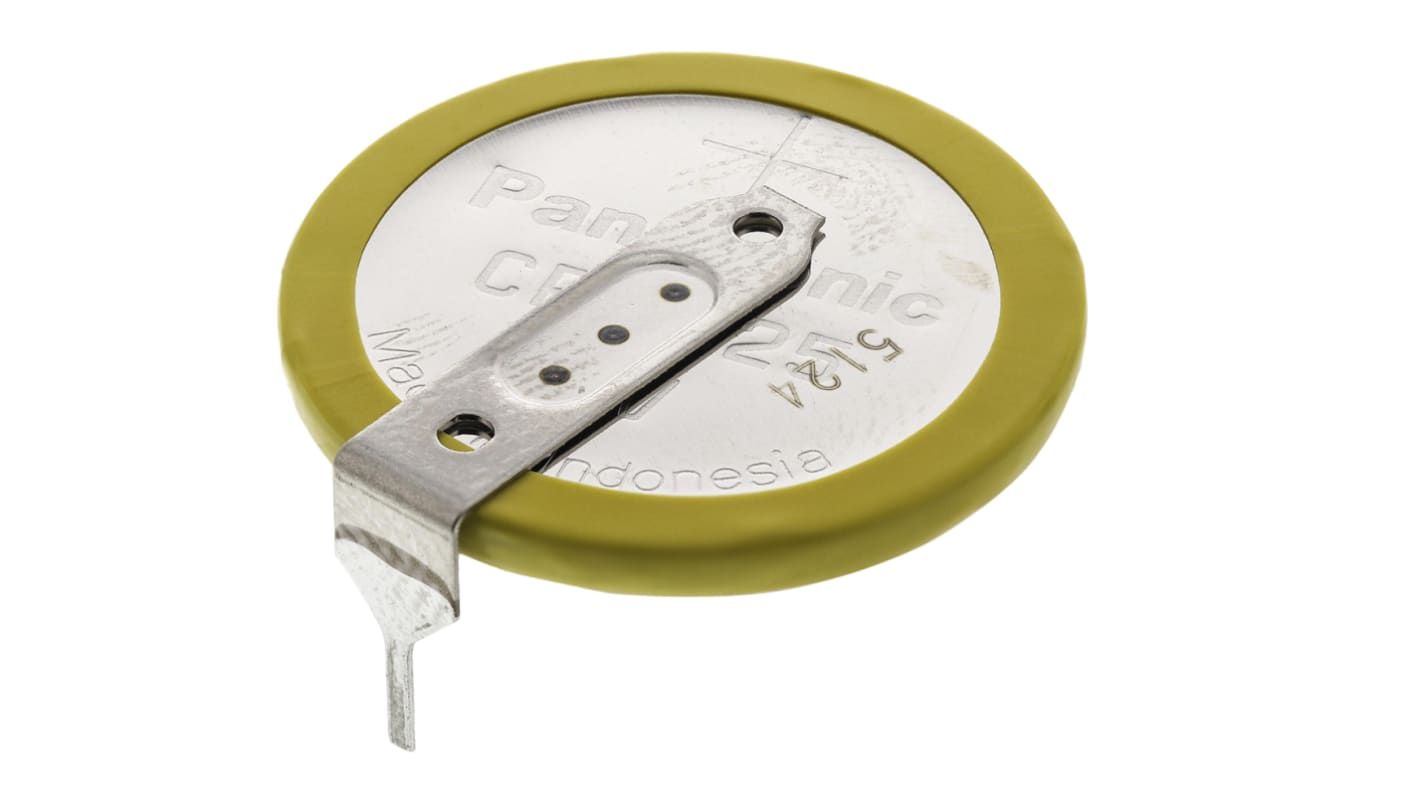CR2025/HFN Panasonic CR2025 Button Battery, 3V, 20mm Diameter RS