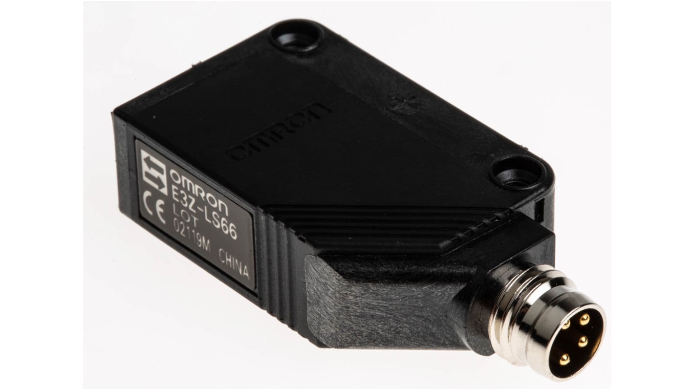 Sensor de distancia rectangular Omron, Sistema Supresión de Fondo, alcance 20 mm → 200 mm, salida NPN, Conector