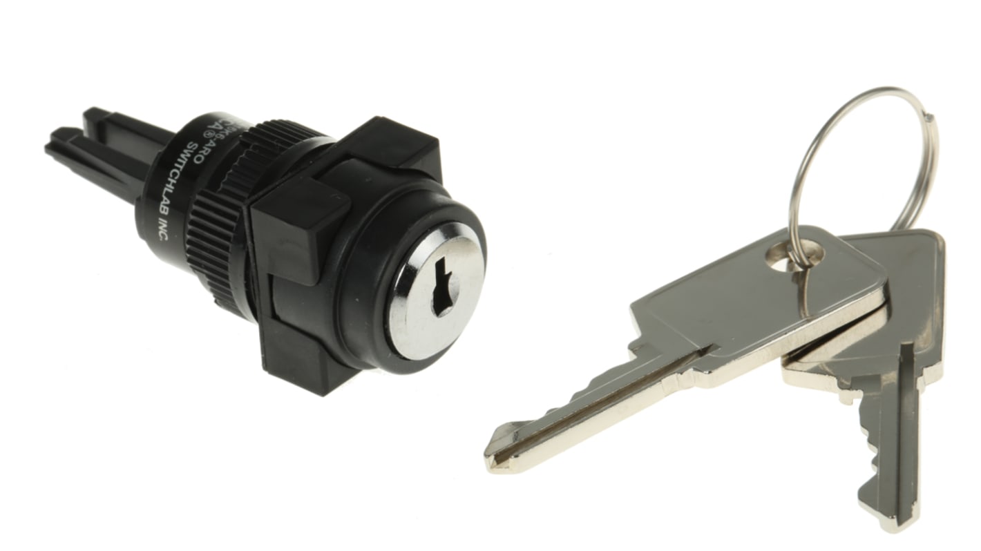 IP65 Key Switch, 5 A @ 250 V ac 2-Way