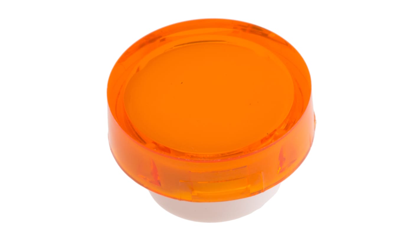 RS PRO Orange Round Push Button Lens for Use with ADA16 Series