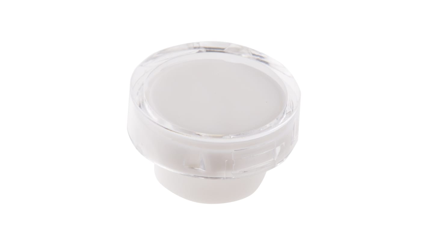 RS PRO White Round Push Button Lens for Use with ADA16 Series