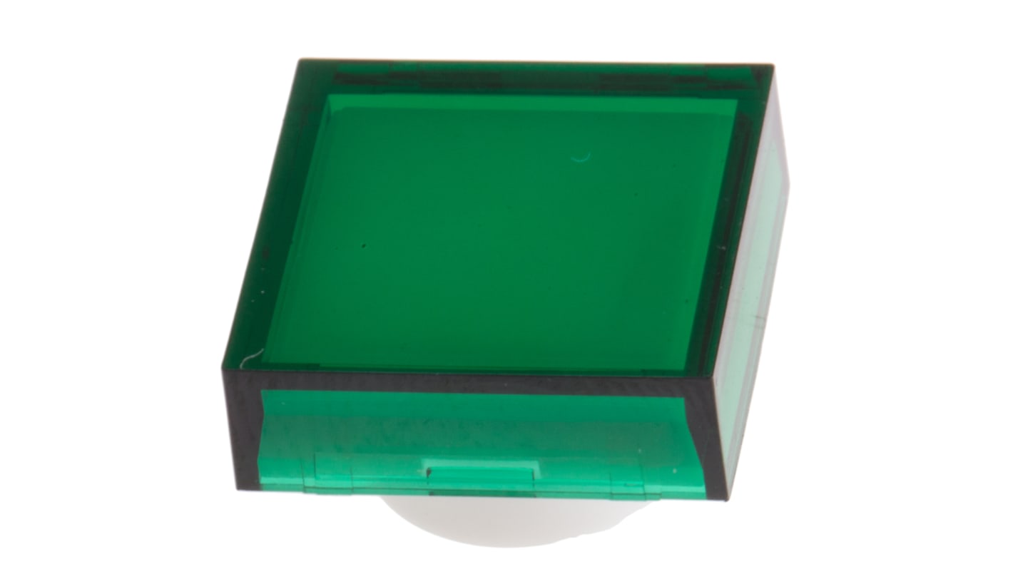 RS PRO Green Square Push Button Lens for Use with ADA16 Series