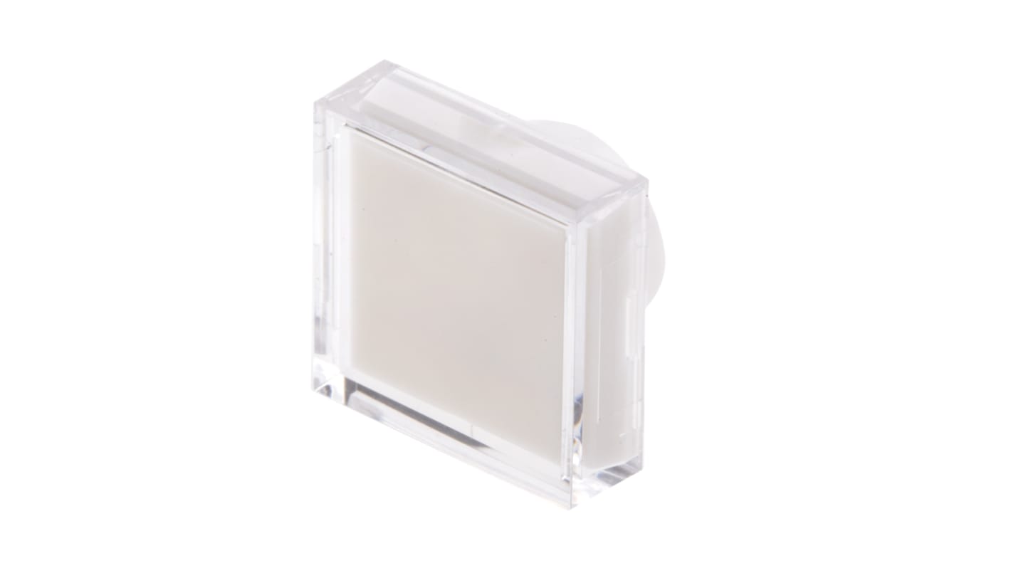 RS PRO White Square Push Button Lens for Use with ADA16 Series