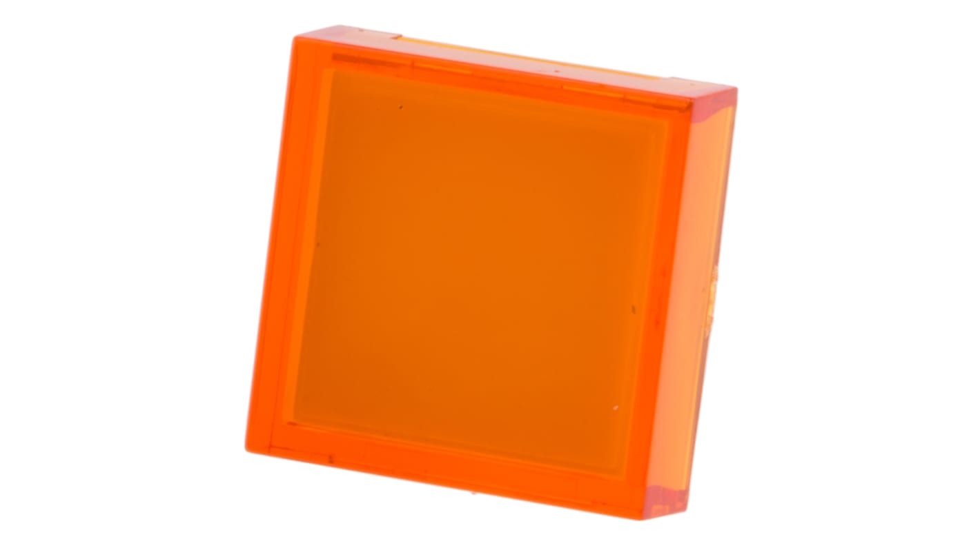 RS PRO Orange Square Push Button Lens for Use with ADA16 Series