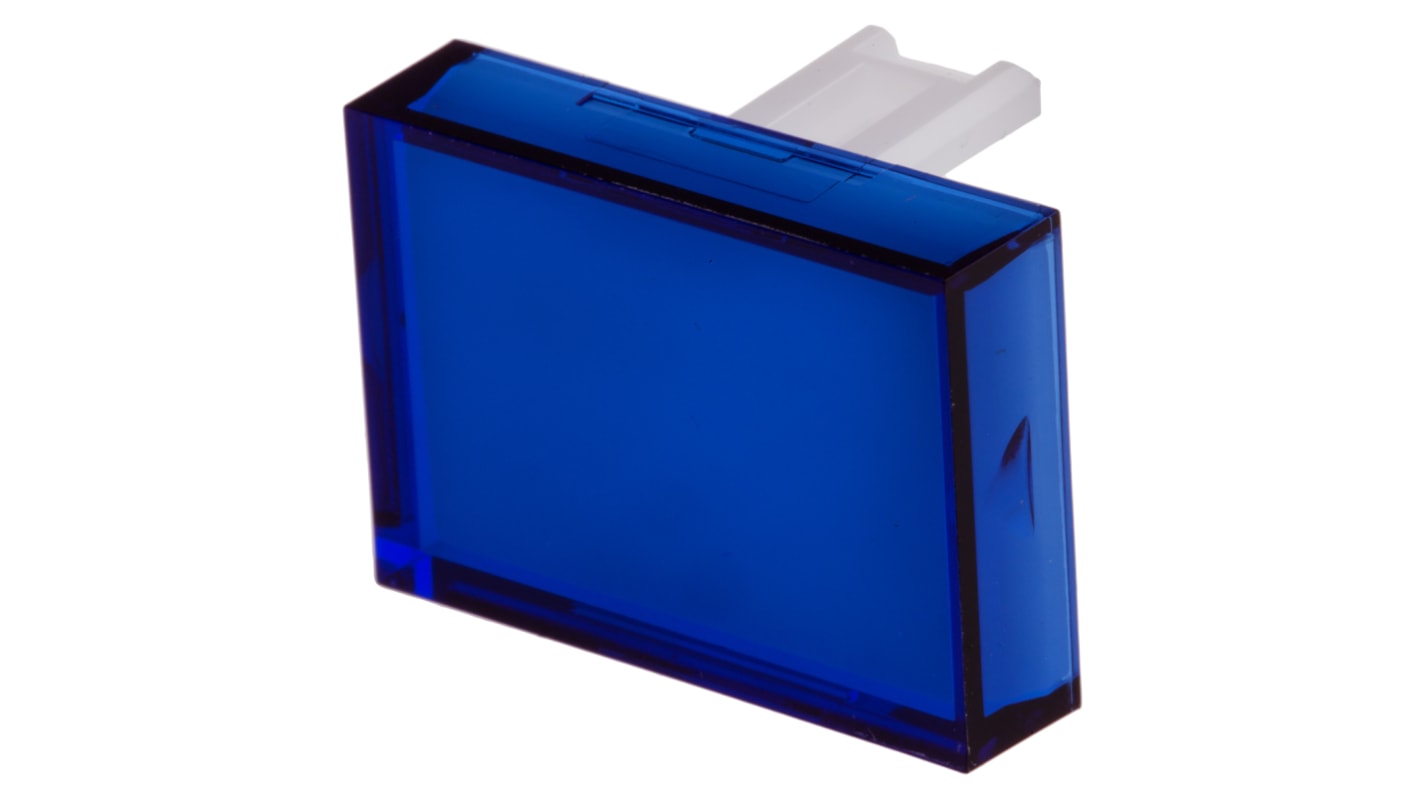 RS PRO Blue Rectangular Push Button Lens for Use with SD16 Series