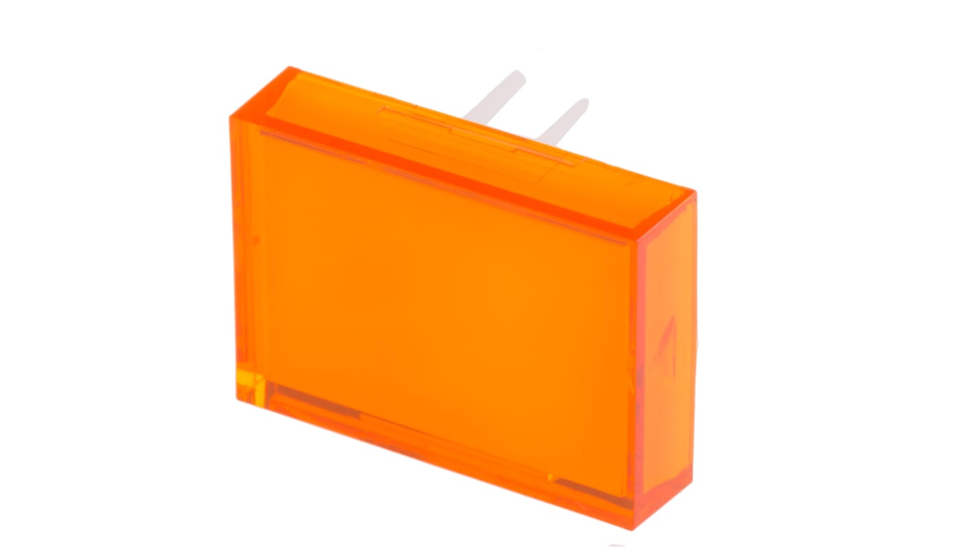 Embellecedor para botón pulsador Naranja Rectangular para uso con Serie SD16