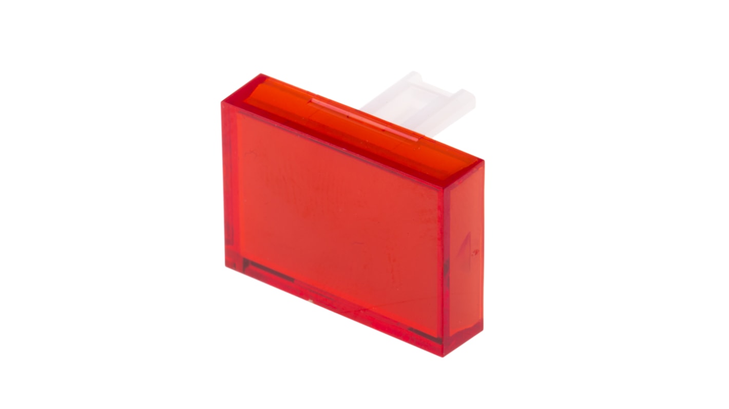 RS PRO Red Rectangular Push Button Lens for Use with SD16 Series