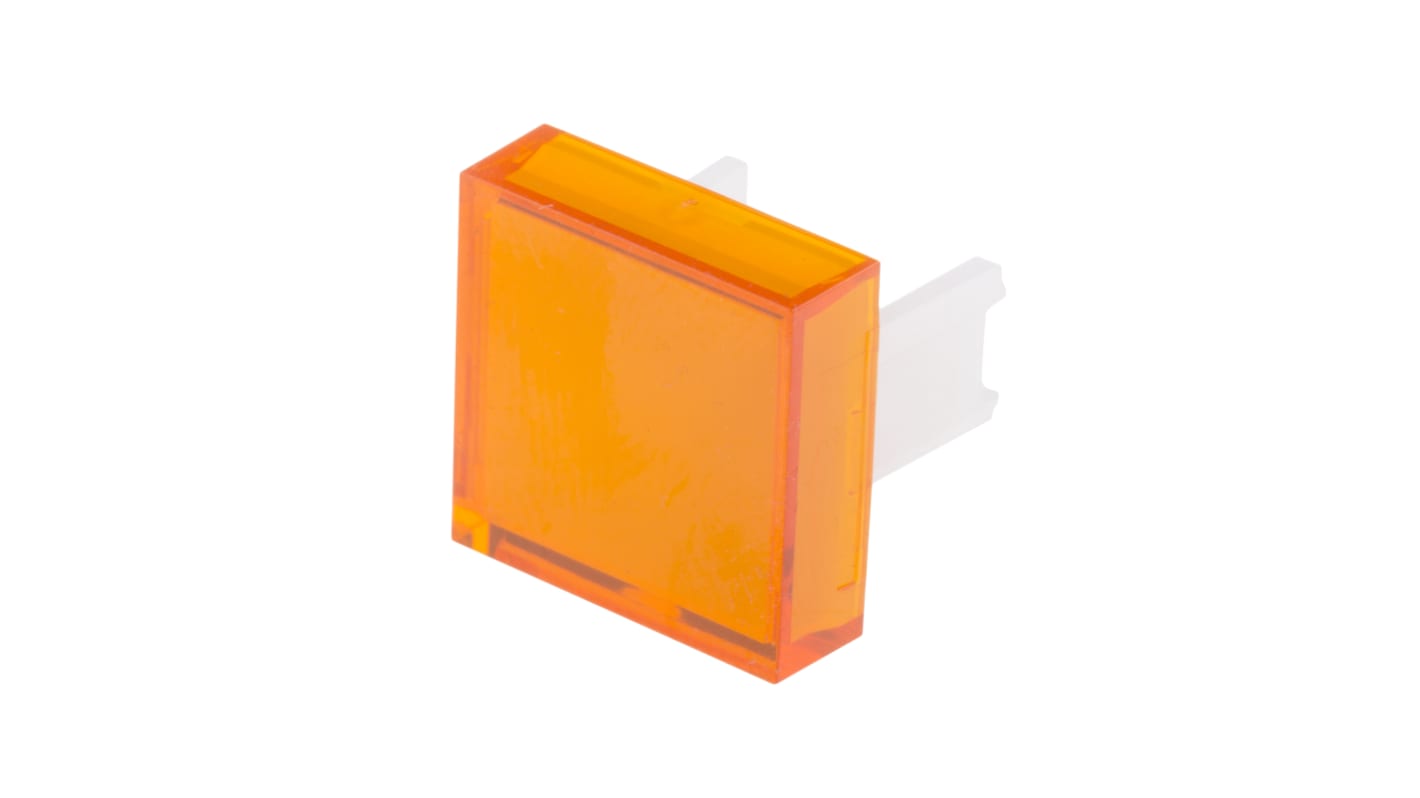 RS PRO Orange Square Push Button Lens for Use with SD16 Series