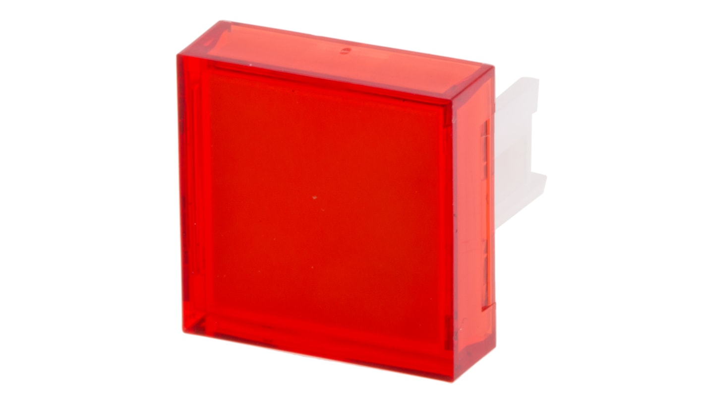 Lente pulsante Quadrata RS PRO, colore Rosso, per uso con Serie SD16