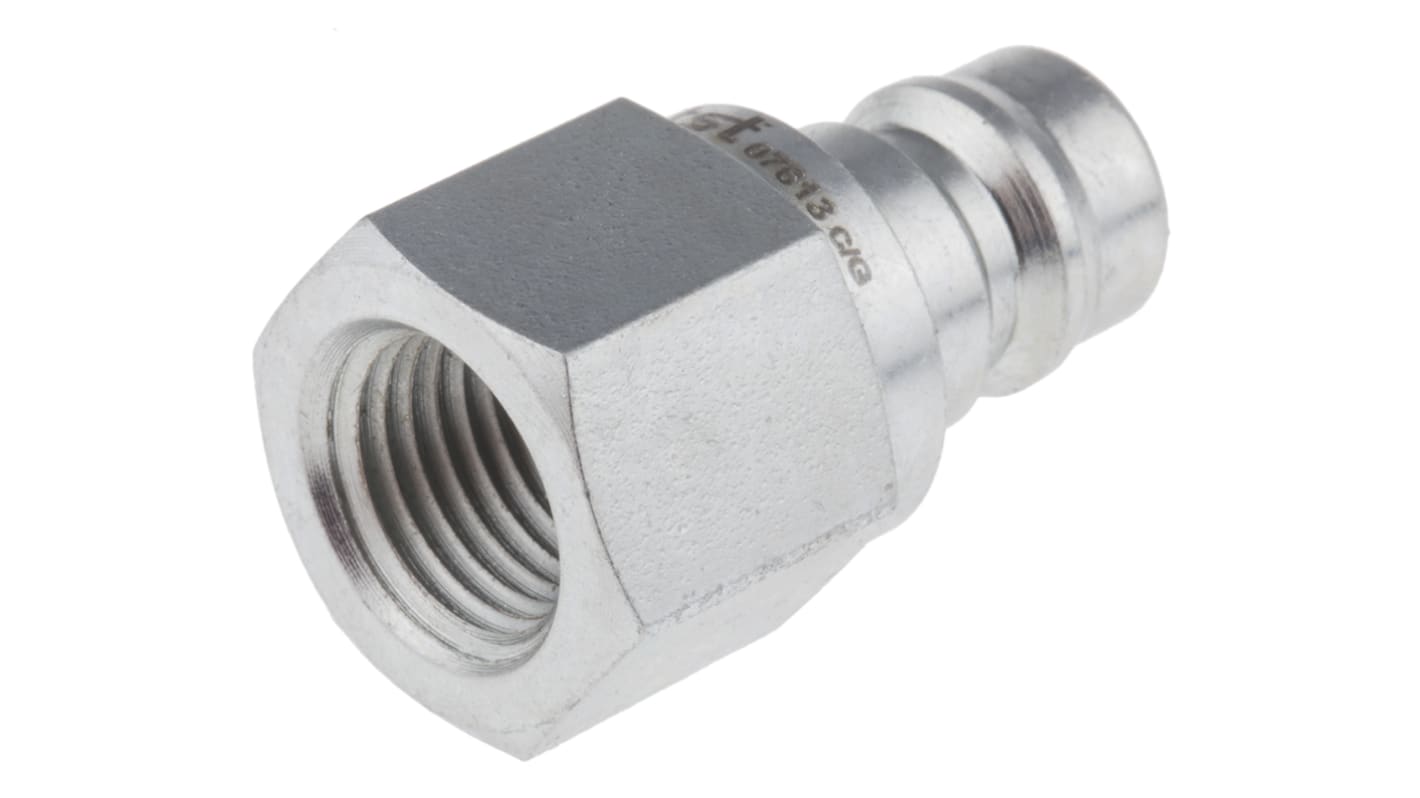 RS PRO Steel Male Hydraulic Quick Connect Coupling, BSP 1/4 Male RS