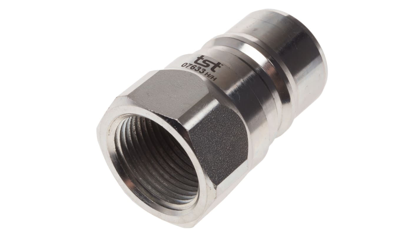 RS PRO Steel Male Hydraulic Quick Connect Coupling, BSP 1 Male