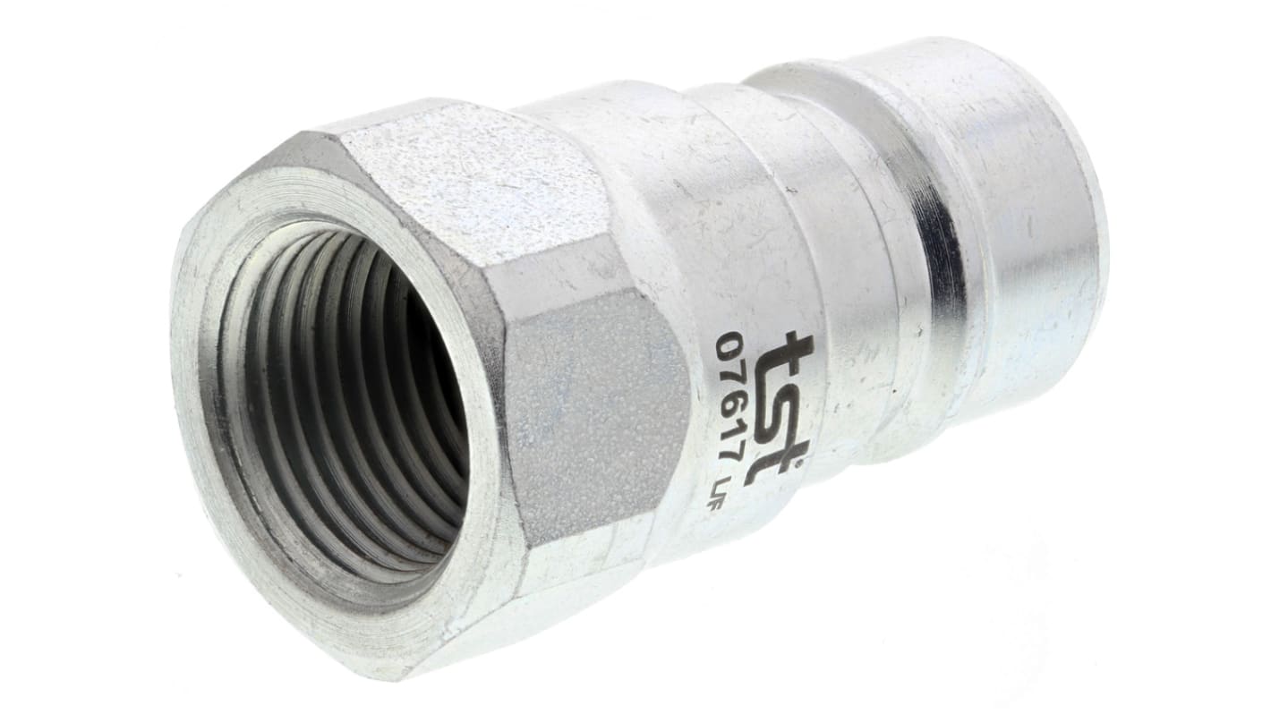 RS PRO Steel Male Hydraulic Quick Connect Coupling, BSP 3/8 Male RS