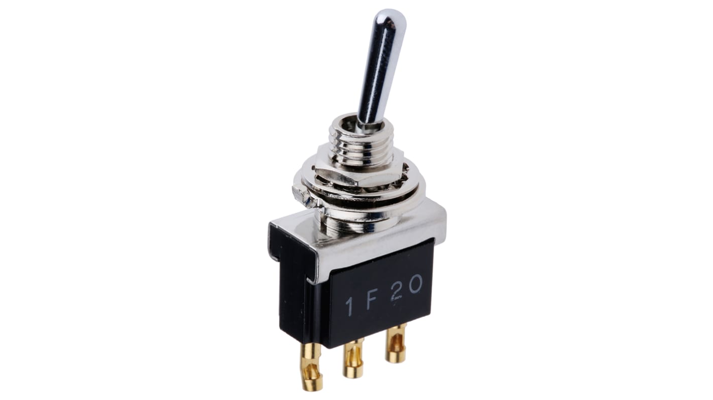 TE Connectivity Toggle Switch, Panel Mount, On-On, SPDT, Solder Terminal, 125V