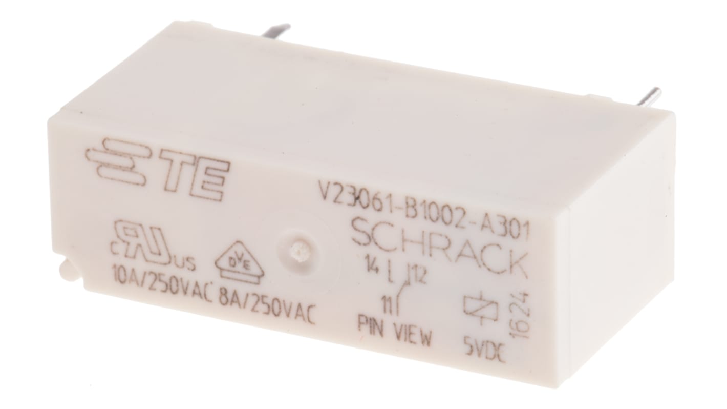 Relé de potencia sin enclavamiento TE Connectivity MSR de 1 polo, SPDT, bobina 5V dc, 8A, Montaje en PCB