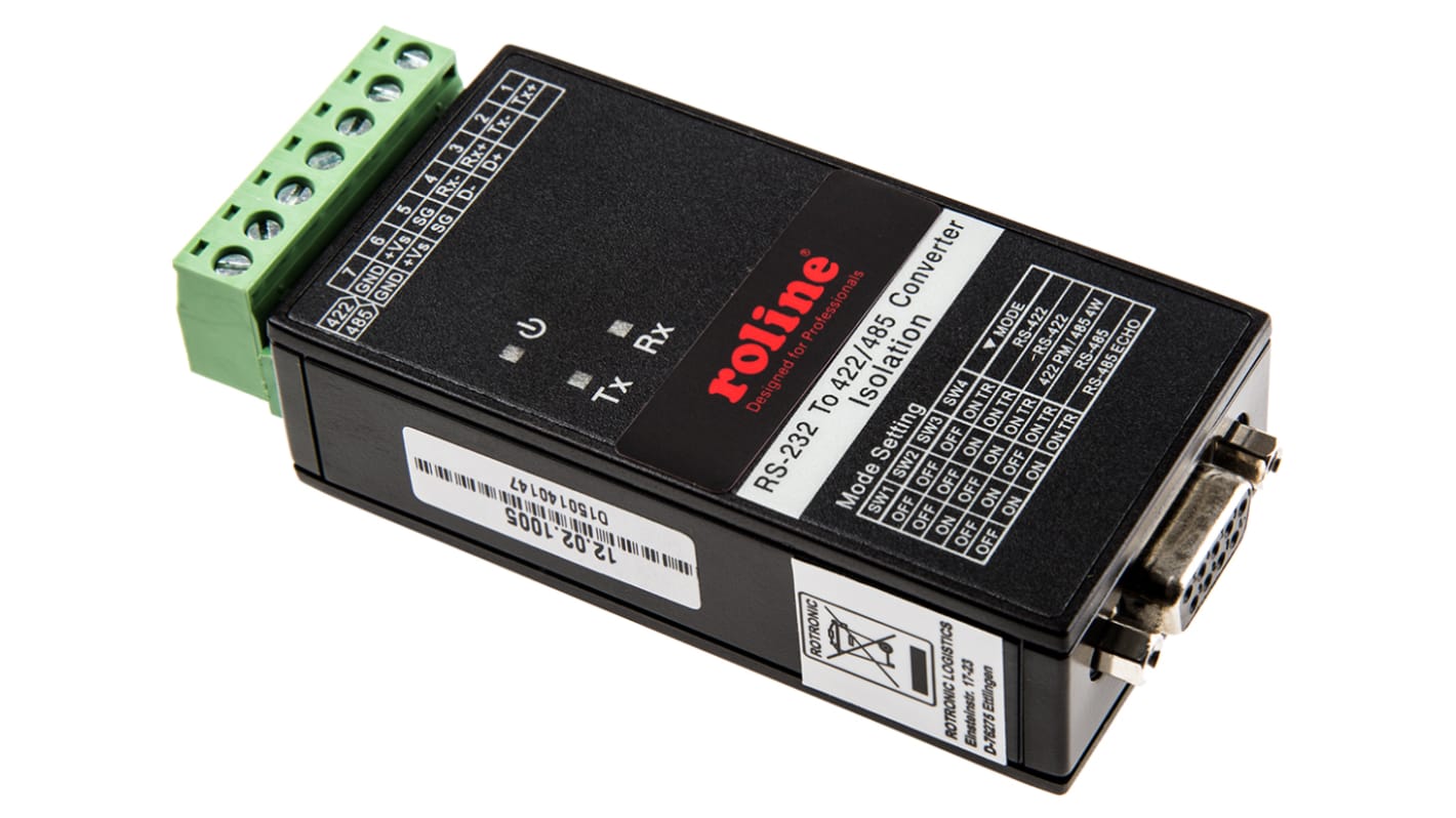 12.02.1005 | Roline RS232, RS422, RS485 DB-9 Terminal Block Interface ...