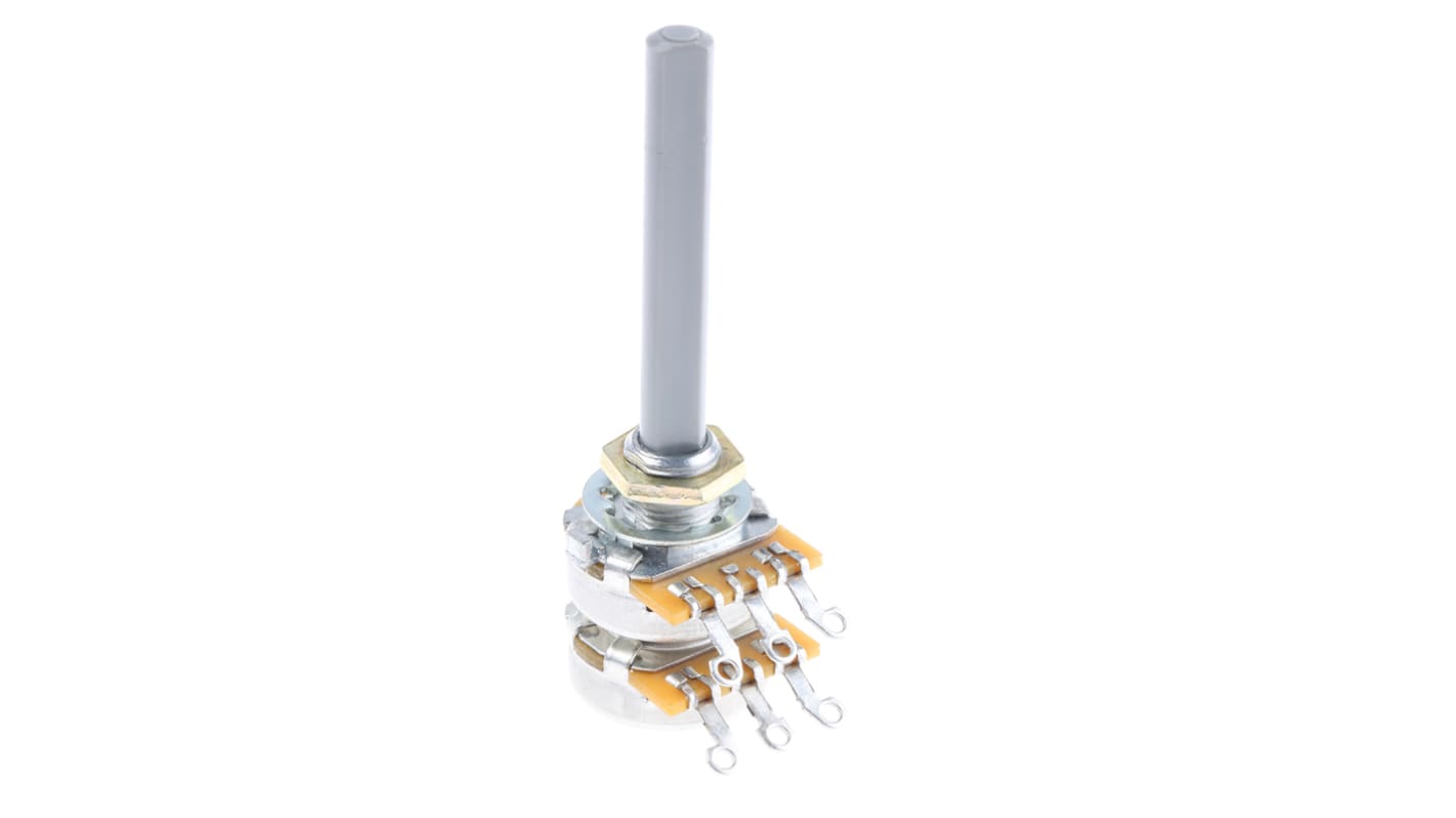 TE Connectivity 27, Tafelmontage  Dreh Potentiometer 47kΩ ±20% / 0.2W / 2 Ausbrüche, Schaft-Ø 6,35 mm