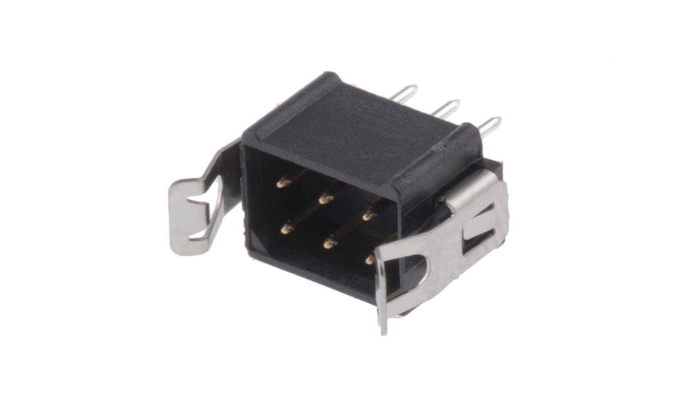 Conector macho para PCB HARWIN serie Datamate L-Tek de 6 vías, 2 filas, paso 2.0mm, para soldar, Montaje en orificio