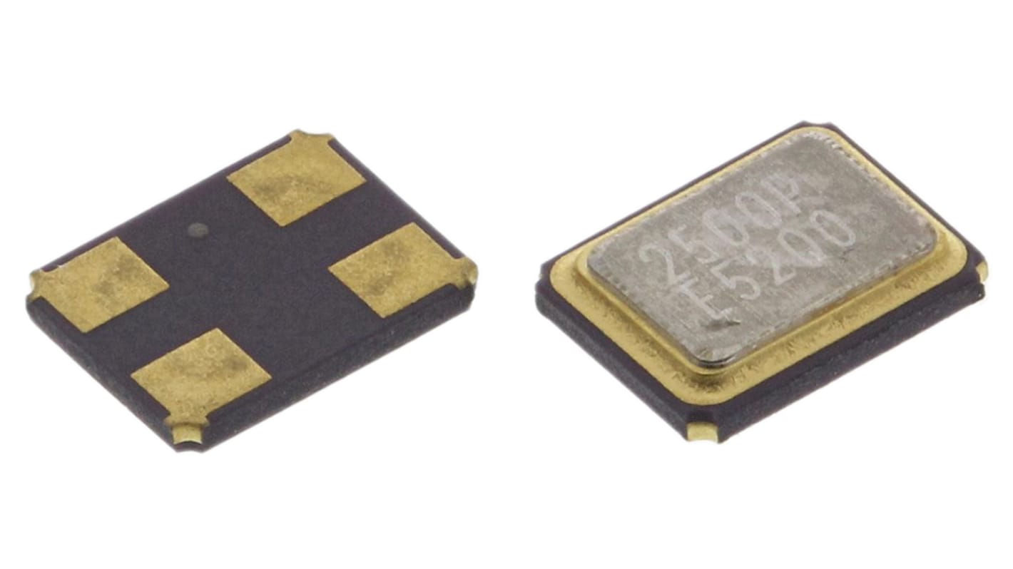 Epson 25MHz Quarz, Oberflächenmontage, ±50ppm, 10pF, B. 2.5mm, H. 0.7mm, L. 3.2mm, SMD, 4-Pin