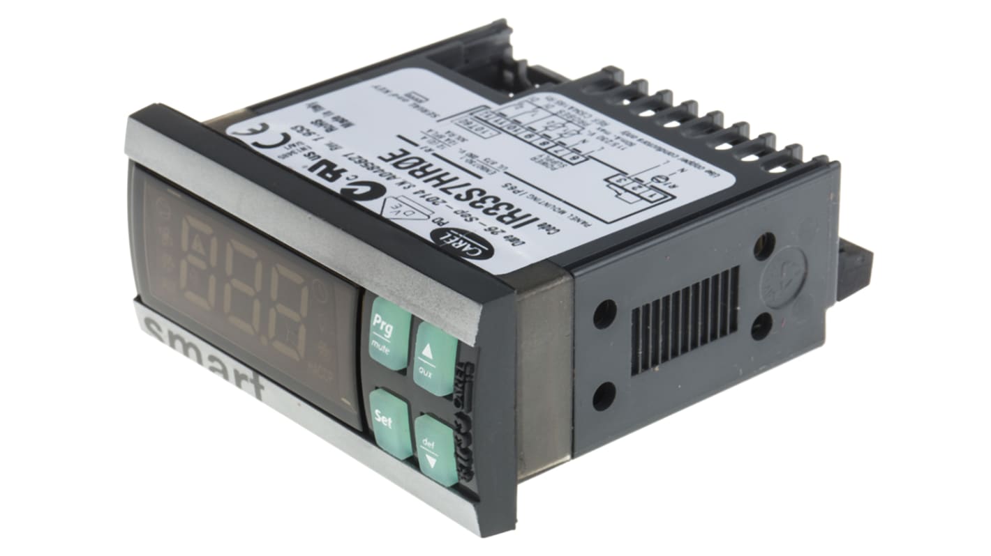 Controlador de temperatura PID Carel serie IR33, 76.2 x 34.2mm, 115 → 230 V ac, 1 salida Relé