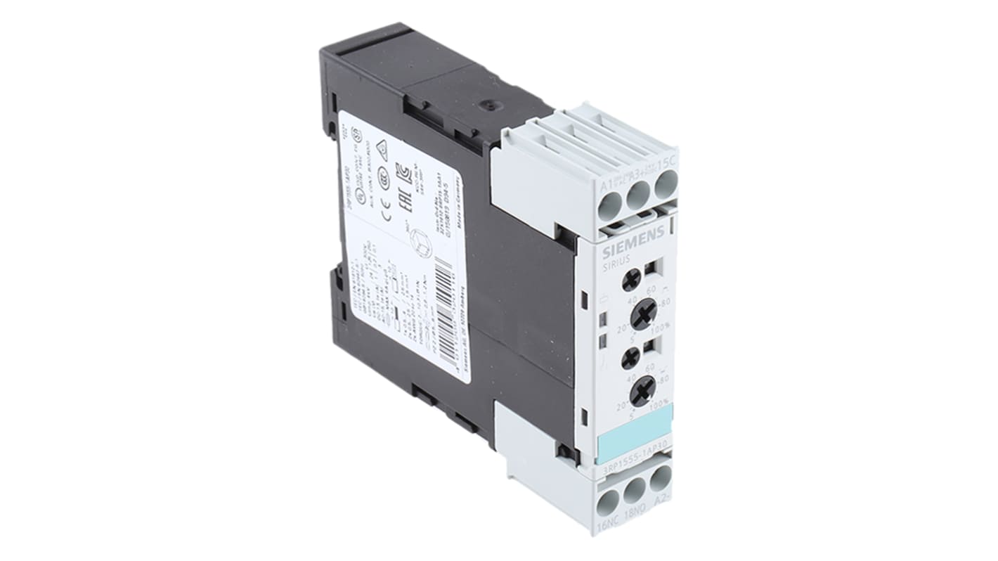 Siemens DIN Rail Mount Timer Relay, 24V ac, 1-Contact, 0.5 → 10s, 1-Function, SPDT