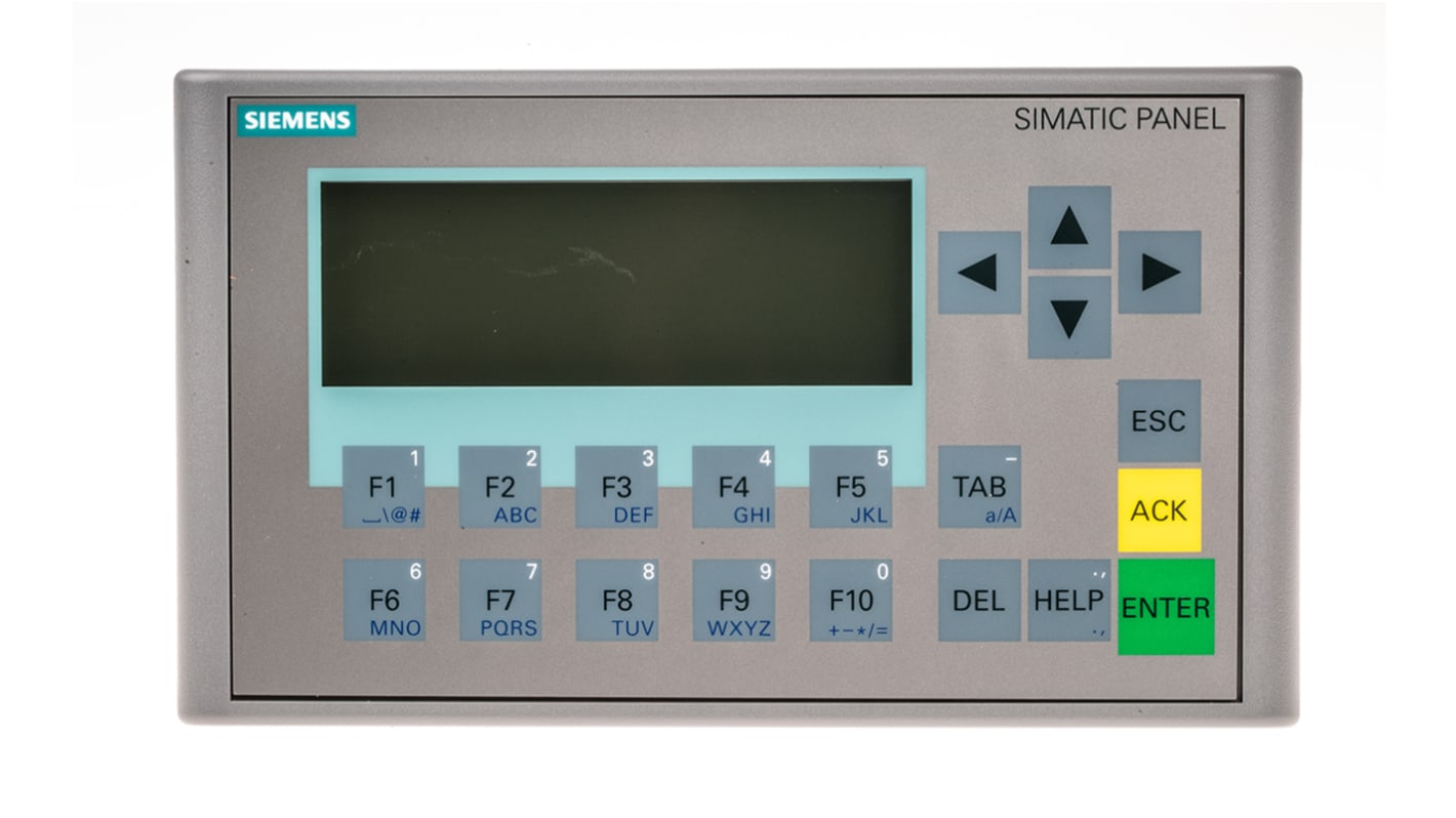 Siemens HMI panel 3" FSTN, FSTN, SIMATIC KP300 Basic Monokróm, 240 x 80pixelek PROFINET, 97x165x30 mm