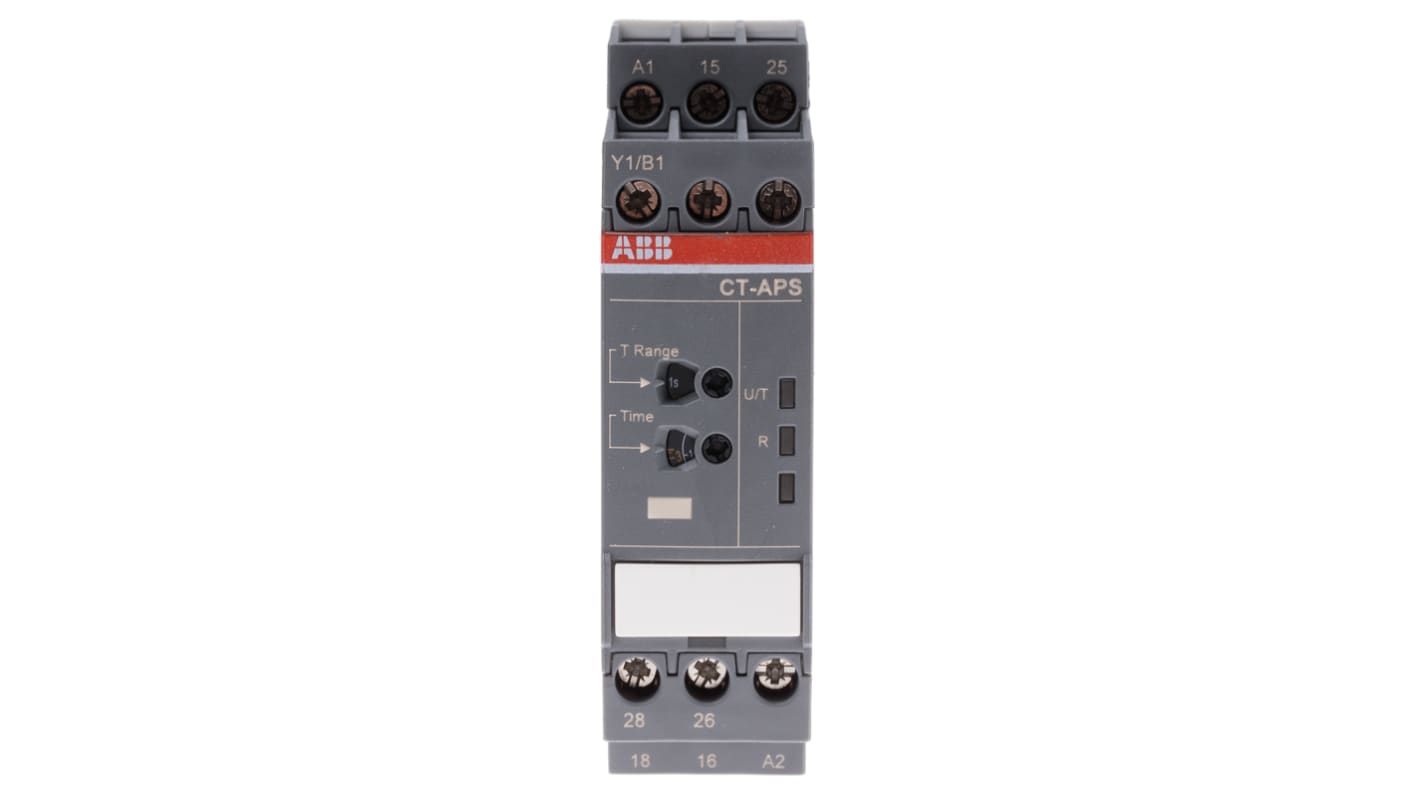 ABB DIN Rail Mount Timer Relay, 24 → 240V ac/dc, 2-Contact, 0.05 s → 300h, 1-Function, DPDT