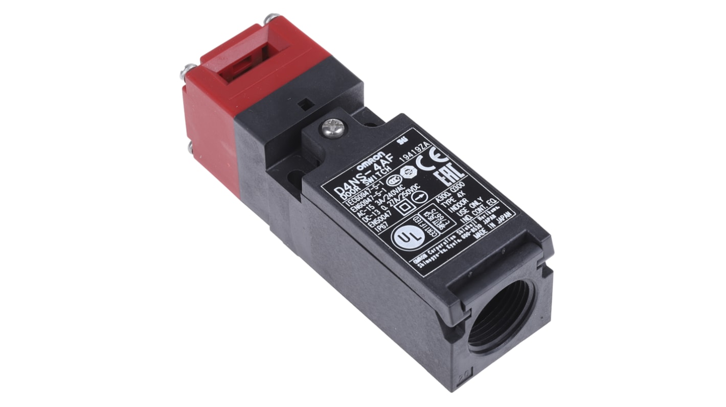 Interruptor de Bloqueo de Seguridad Omron D4NS, 1 NC / 1 NA, IP67