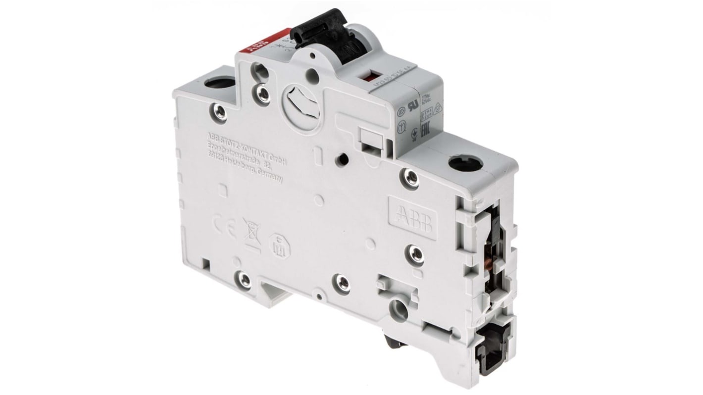 ABB System Pro M Compact S200 MCB, 1P, 2A Curve C, 230V AC, 72V DC, 6 kA Breaking Capacity