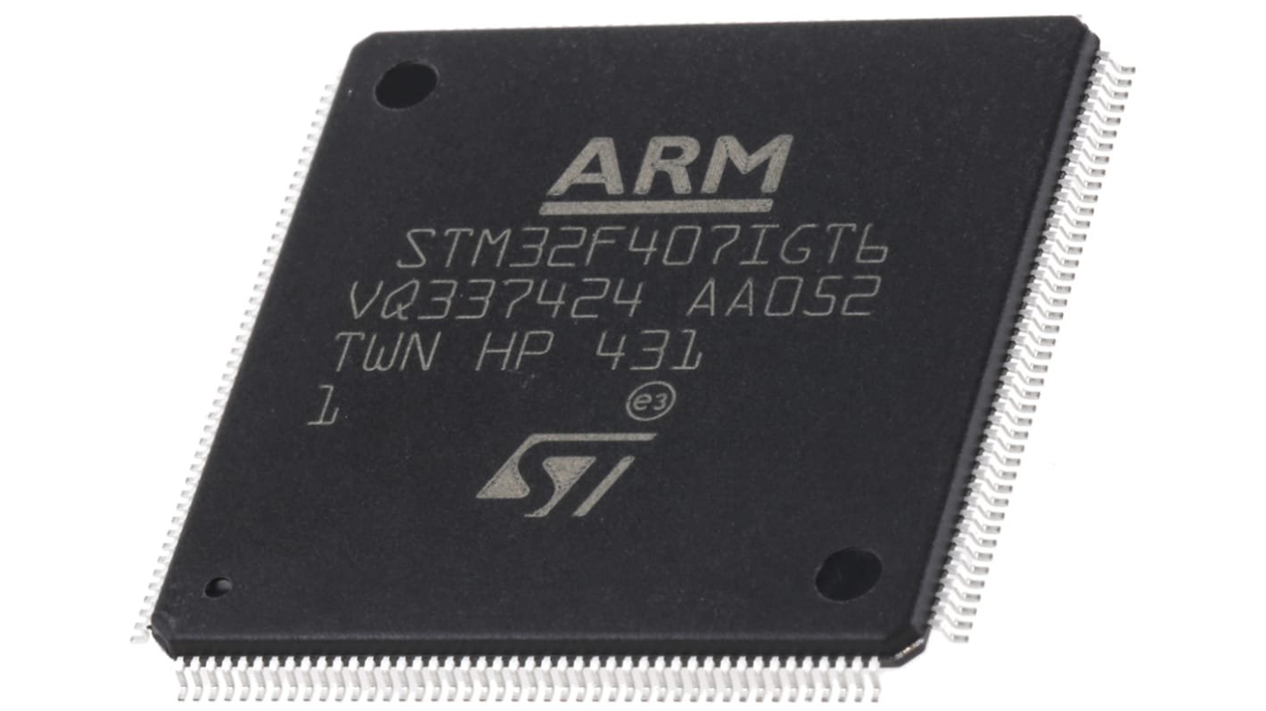 Microcontrôleur, 32bit, 4 kB, 192 kB RAM, 1,024 Mo, 168MHz, LQFP 176, série STM32F4