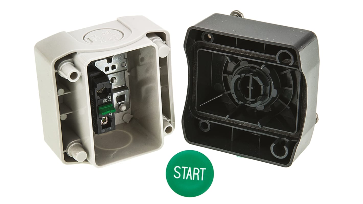 Schneider Electric Spring Return Push Button Control Station - SPST, Polycarbonate, IP66, IP67, IP69K