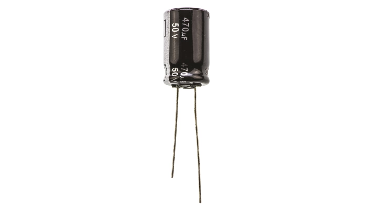 Condensatore Panasonic, serie EB-A, 470μF, 50V cc, ±20%, +105°C, Radiale, Foro passante