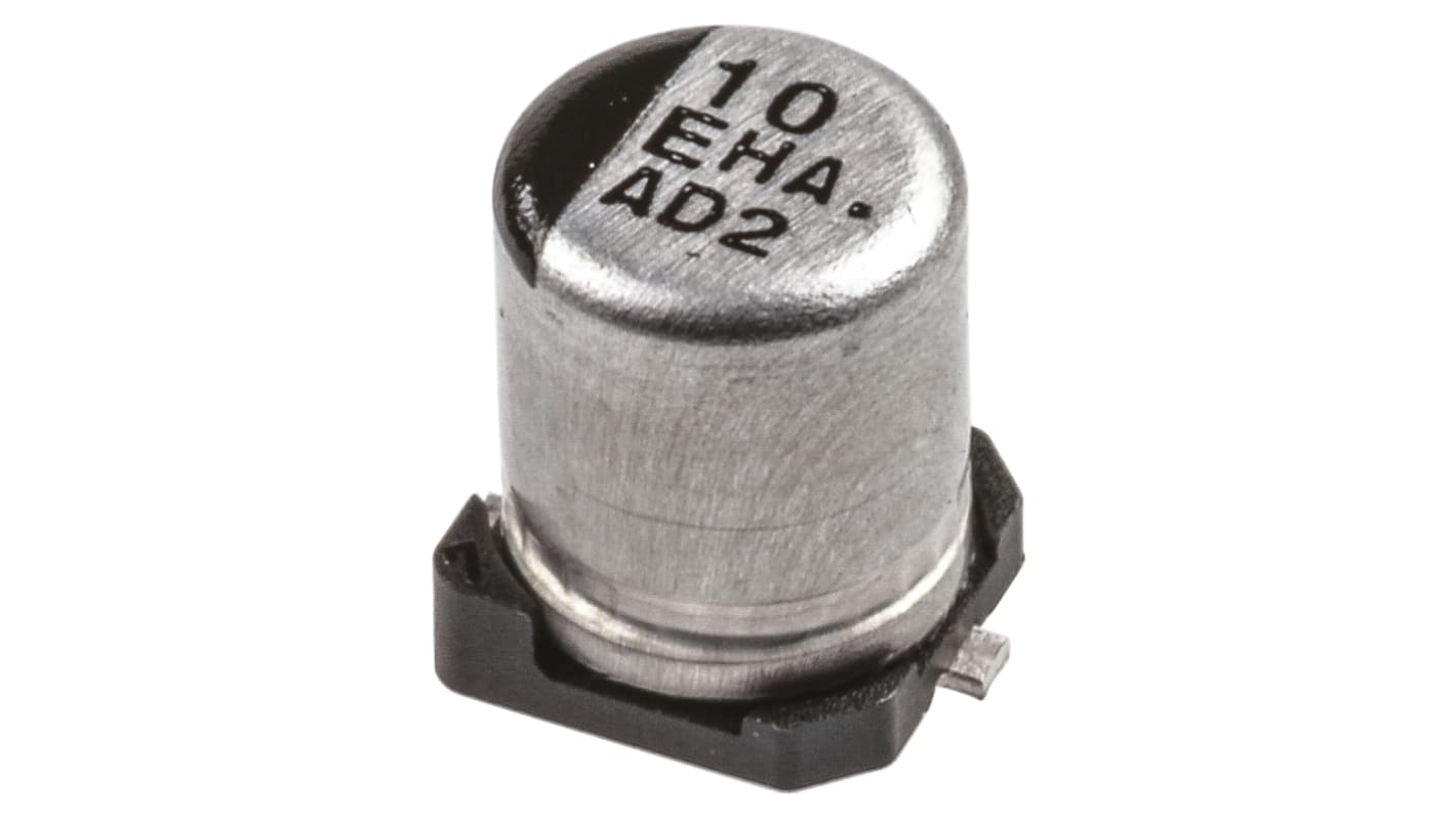 Panasonic , SMD Elektrolyt Kondensator 10μF ±20% / 25V dc, Ø 4mm x 5.4mm, bis 105°C