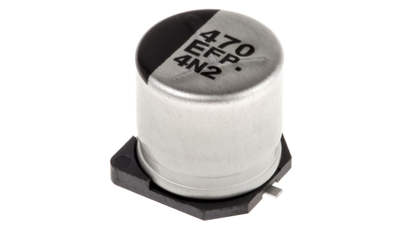 Panasonic 470μF Aluminium Electrolytic Capacitor 25V dc, Surface Mount - EEEFP1E471AP